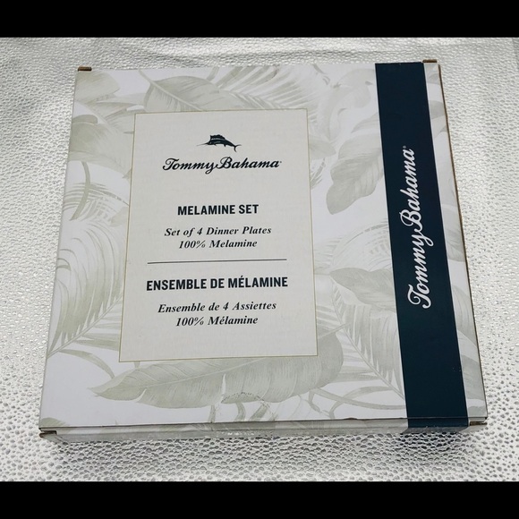 COPY - Tommy Bahama 100% Melamine 4-Dinner Plates 11" - Picture 2 of 3